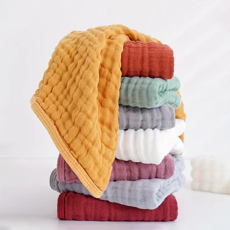 100% Cotton Muslin Baby Burp Cloths (5 Pack)